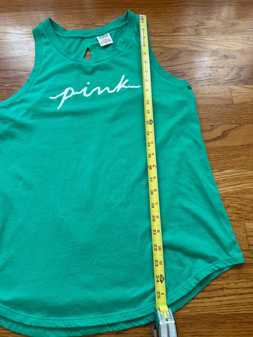 Victorias Secret PINK green open back tank top M - Picture 6 of 7